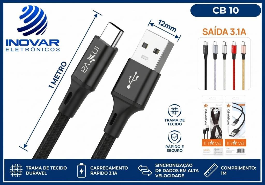 CB 10 CABO USB/TIPO C 1 METRO INOVA CBO 9823 5730 089 5828