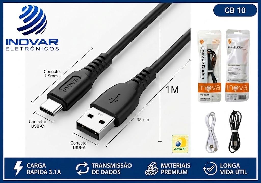 CB 10 CABO USB/TIPO C 1 METRO INOVA CBO 9823 5730 089 5828