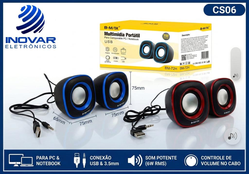CS 06 CAIXA DE SOM PARA PC E NOTEBOOK BM-S211