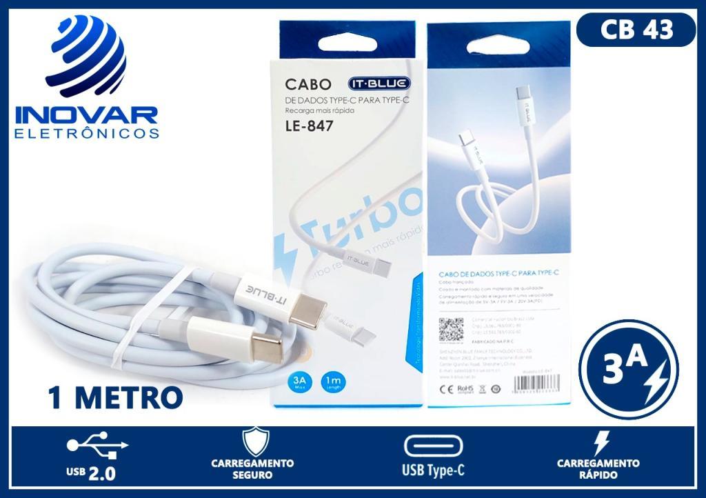CB 43 CABO TIPO C / TIPO C 1 METRO 3.0A LE-847