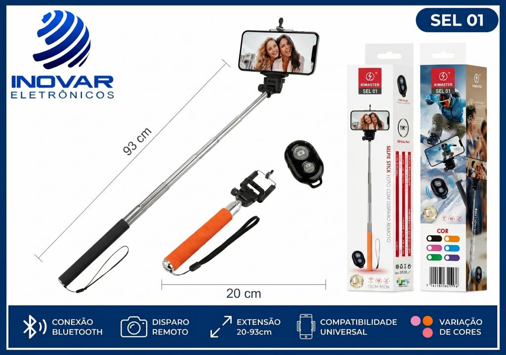 SEL 01 SUPORTE PAU DE SELFIE  BLUETOOTH ZB-007 SEL-8548 KA-1166