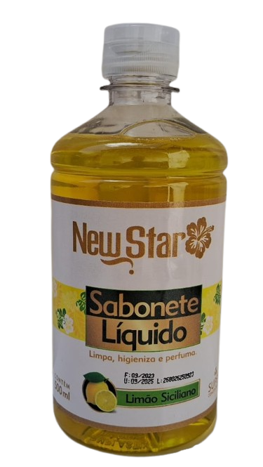 P3AB SABONETE LIQUIDO NEW STAR LIMÃO 500ML C/03UN**