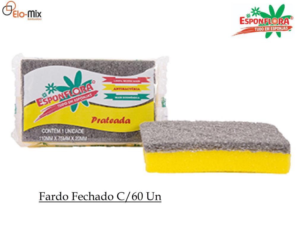 P8 ESPONJA ESPONFLORA PRATEADA PC/60UN**