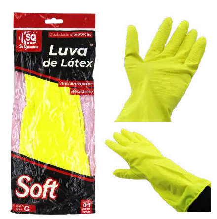 P8 LUVA LATEX SQ MULTIUSO (M) PC/06 PARES