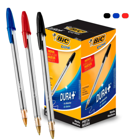 PX4 CANETA BIC ESCRITA PRETA MEDIA C/50