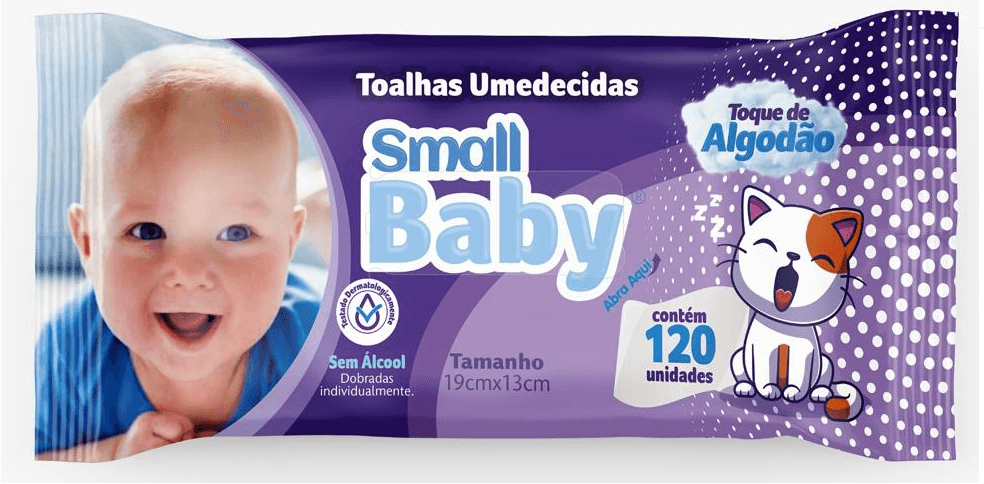 P01 TOALHA UMEDECIDA SMALL BABY 120UNIDADE PC/06**