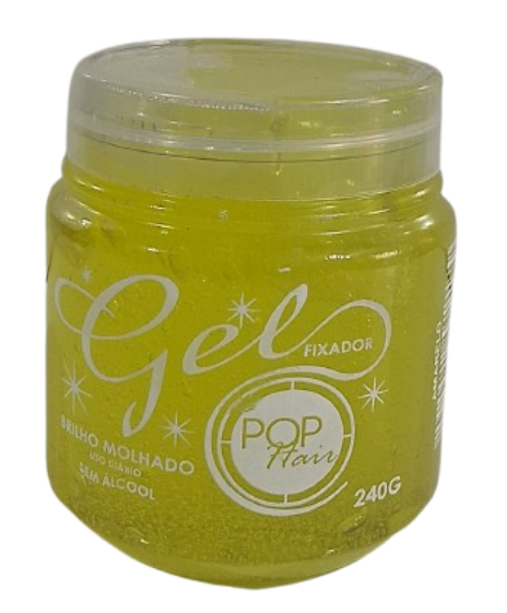 P02 GEL FIX. POPHAIR B.MOLHADO AMARELO 240G PC/12UN