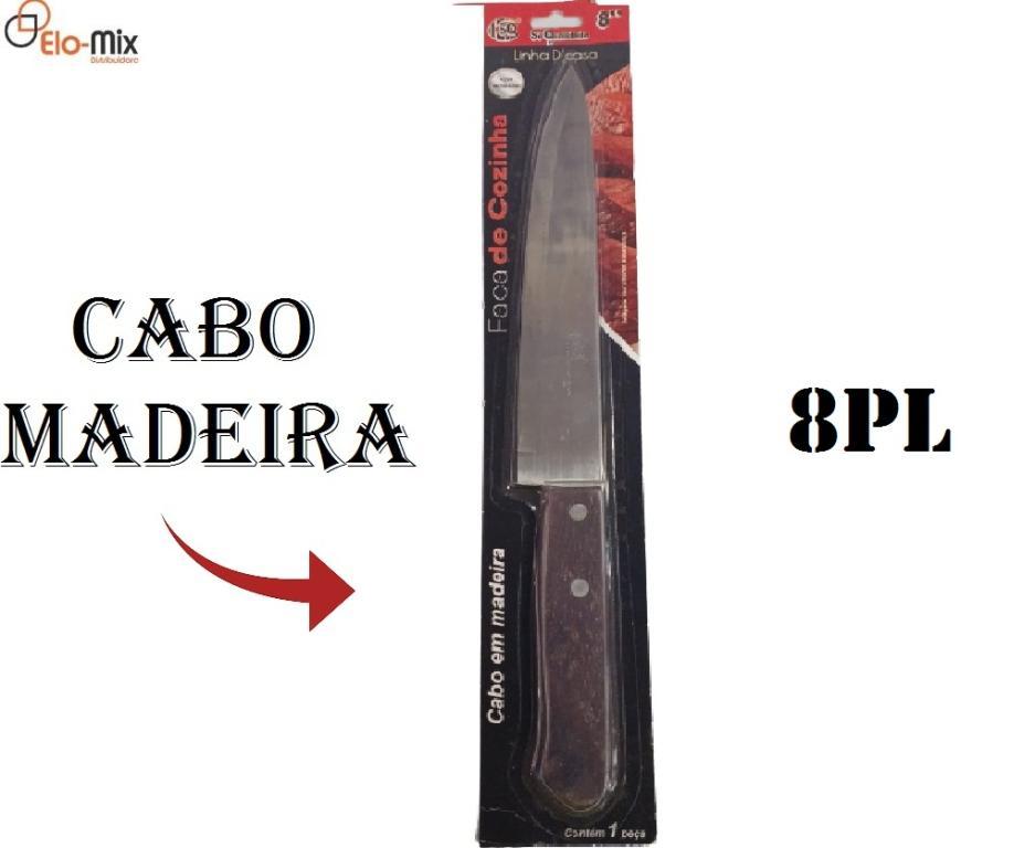 P9A FACA COZINHA SQ Nº8 CB MADEIRA C/03UN