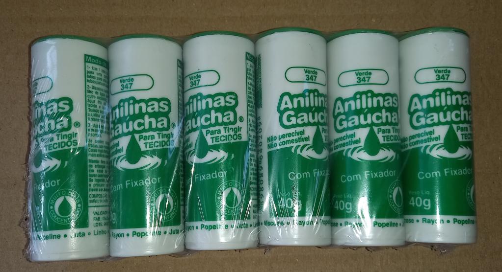 P8 TINTA P/ROUPA GAUCHA VERDE C/06UN**