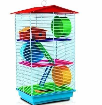 GAIOLA HAMSTER TETO COMPLETA 3ANDARES