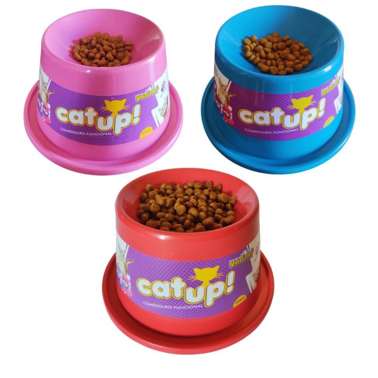 COMEDOURO FUNCIONAL CAT UP COLOURS