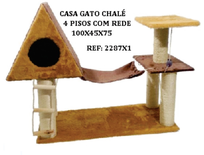 CASA GATO CHALE 4 PISOS COM REDE