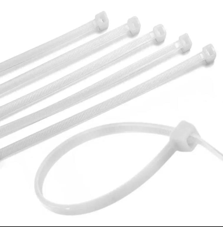 ABRACADEIRA DE NYLON 3,6 X 250MM BRANCA