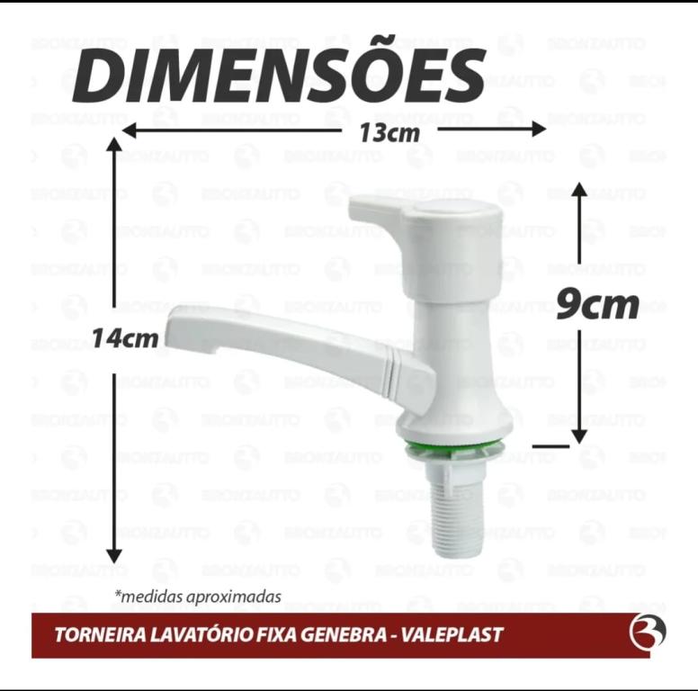 TORN LAVATORIO FIXA GENEBRA 1/4V BRANCA