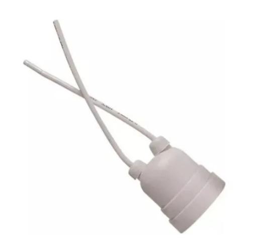 BOCAL (SOQUETE) BRANCO E27 PENDENTE C RABICHO (EMB. C/50)