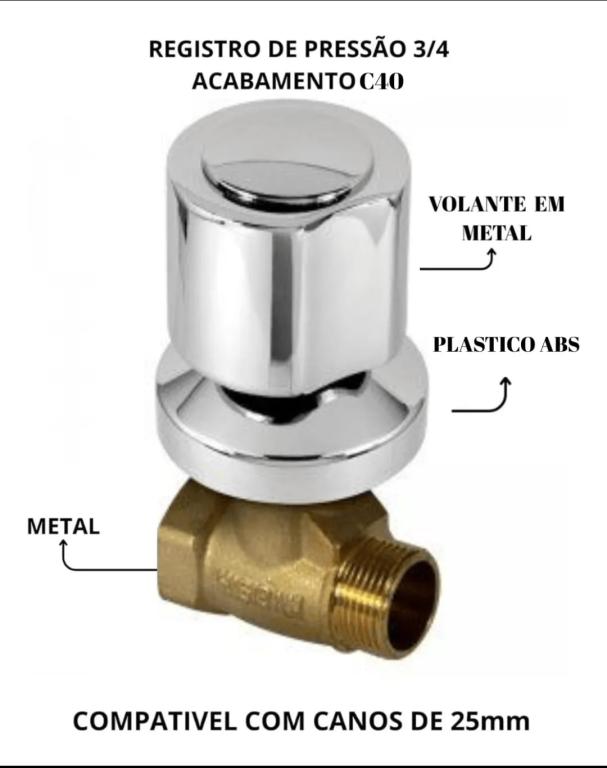 REGISTRO PRESSAO C40 TC 1/2 CANOPLA ABS 1416