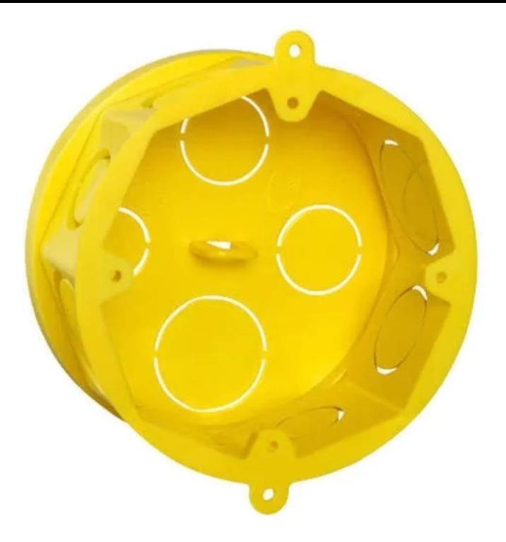 CAIXA DE LUZ OCTAGONAL AMARELA