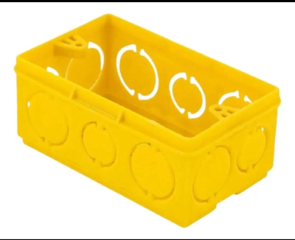 CAIXA DE LUZ 4X2 AMARELA (EMB. C/50)