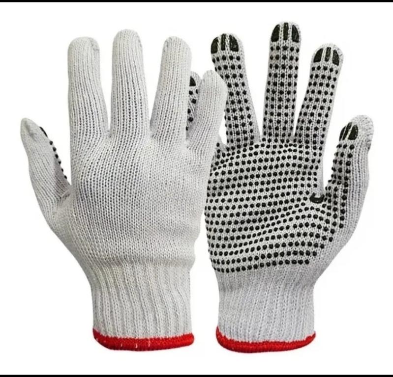 LUVA TRICOTADA COM PIGMENTO BRANCA (EMB. C/12)