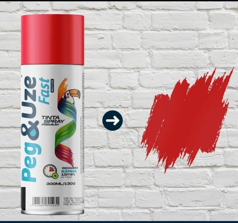 TINTA SPRAY PEG USE UG VERMELHO 300ML /130G (EMB. C/6)