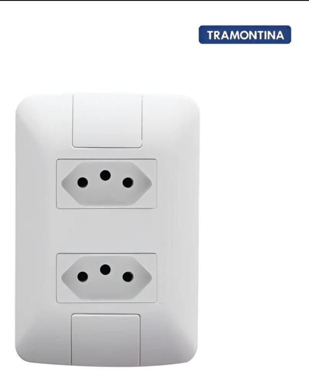 TOMADA DUPLA 2P+T 20A/250V ARIA BRANCO