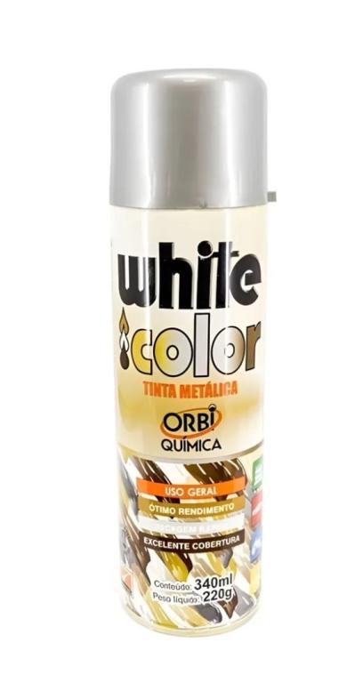 TINTA SPRAY USO GERAL METALICA PRATA 340ML/190G (EMB. C/12)