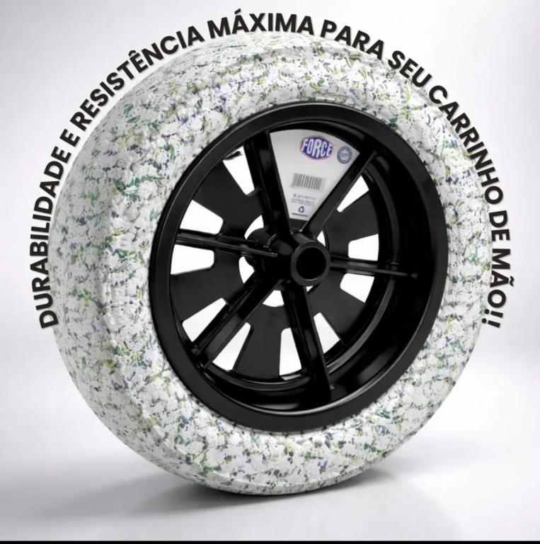 PNEU COMP. MACIO EM BORRACHA 3,25 X 8 X 7/8" (22MM) LEVE BRANCA