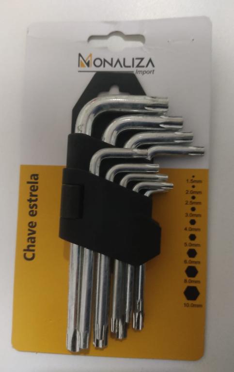 JOGO DE CHAVES ESTRELA PEQ 9PCS (TORX)