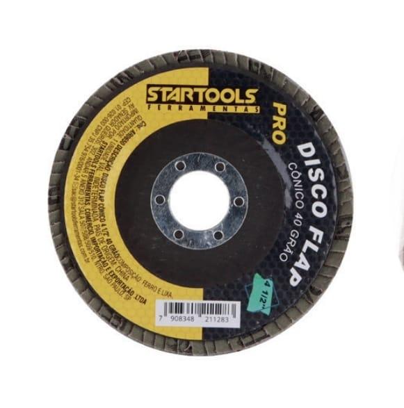 DISCO FLAP CONICO 4 1/2" 80 GRAOS (EMB. C/10)