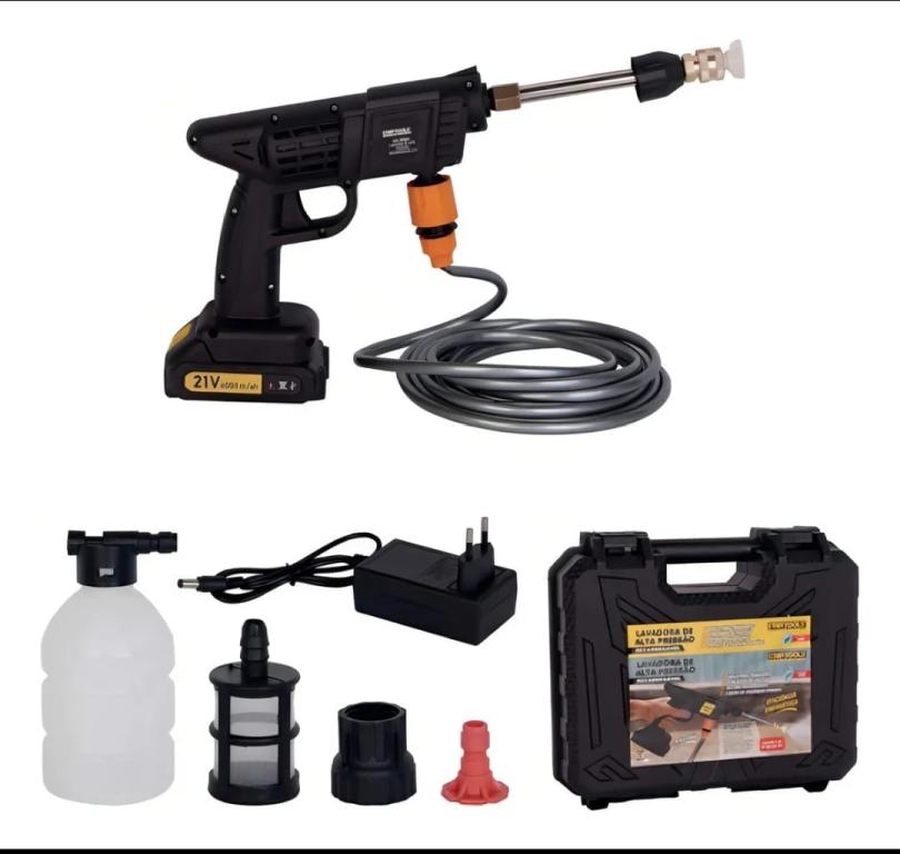 LAVADORA DE ALTA PRESSAO RECARREGAVEL 21V