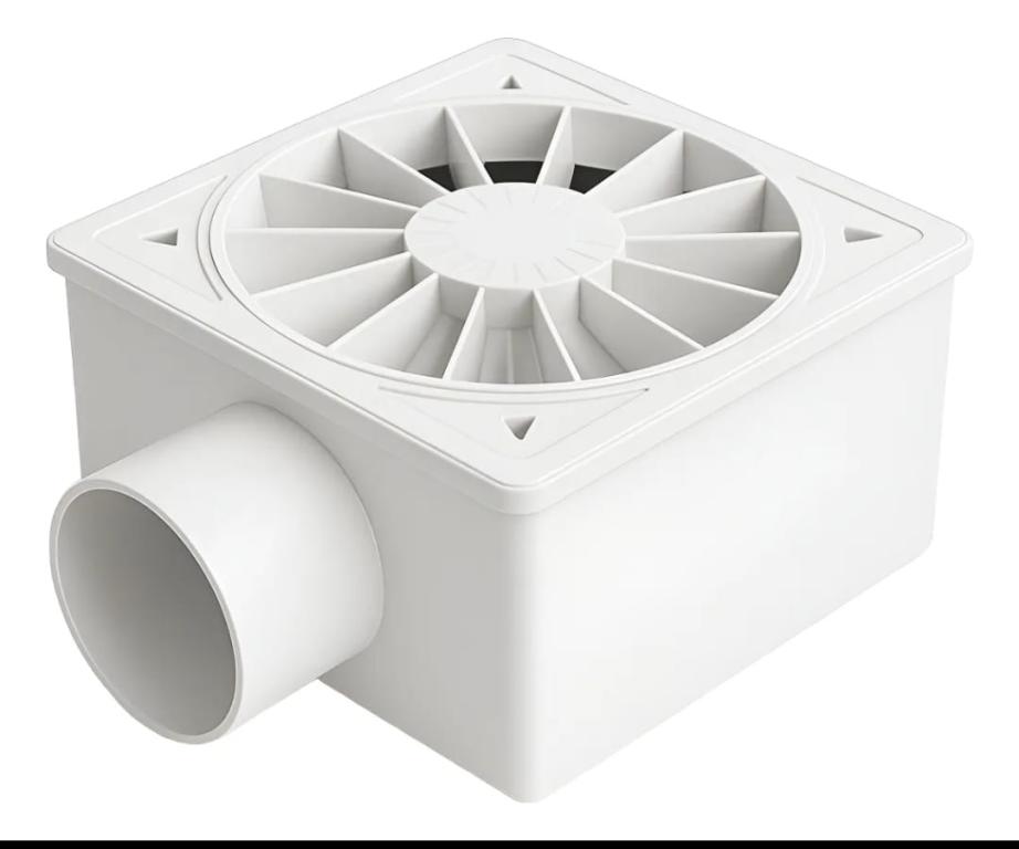 RALO SECO QUADRADO BRANCO C/ SAIDA LATERAL