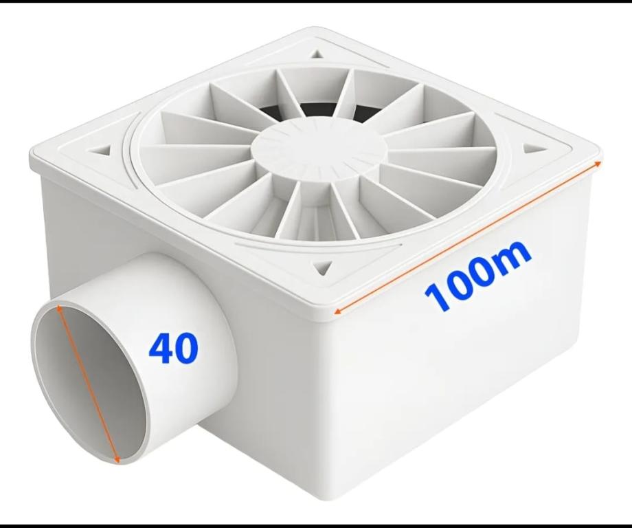 RALO SECO QUADRADO BRANCO C/ SAIDA LATERAL