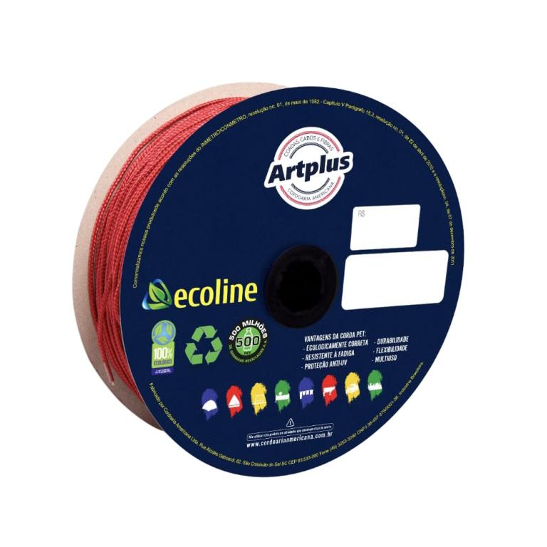 CORDA ECOLINE (CARRETEL) 03MM VERMELHA