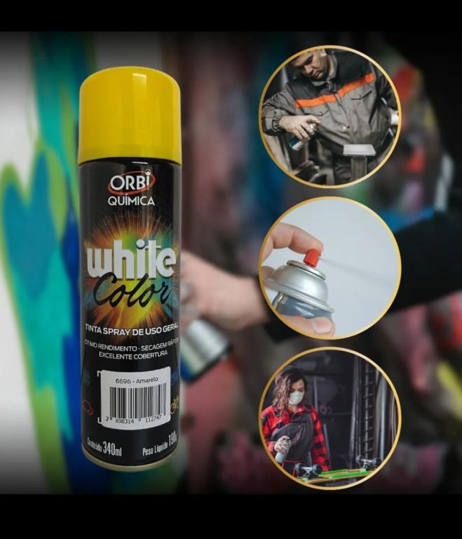 TINTA SPRAY USO GERAL AMARELO 340ML/190G (EMB. C/12)