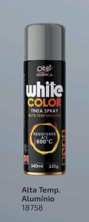 TINTA SPRAY ALTA TEMPERATURA ALUMINIO 340ML/190GR (EMB. C/12)