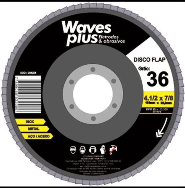 DISCO FLAP 4.1/2 - 36 GRAOS (EMB.C/10)