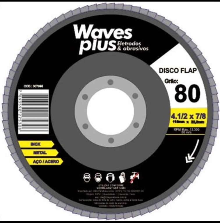 DISCO FLAP 4.1/2 - 80 GRAOS (EMB.C/10)