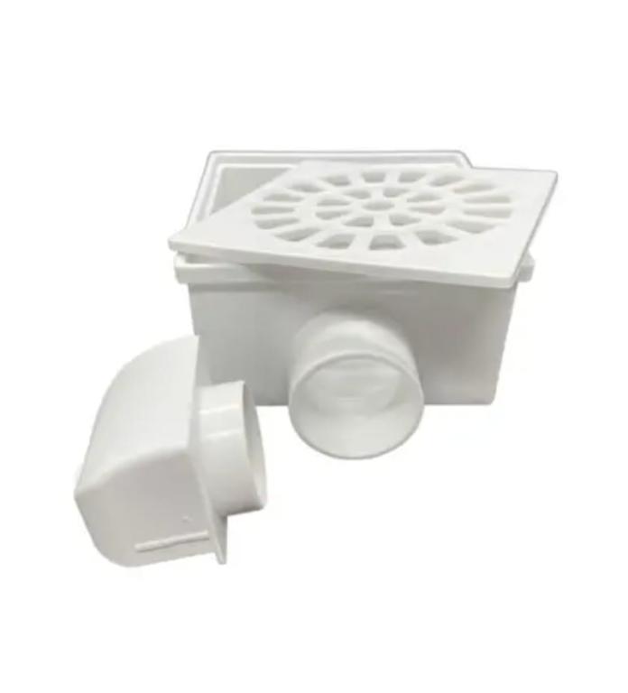 RALO SIFONADO QUADRADO BRANCO C SAIDA LATERAL