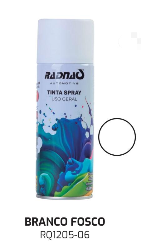 TINTA SPRAY USO GERAL BRANCO FOSCO 400ML (EMB. C/6)