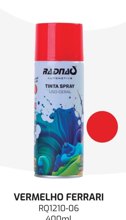 TINTA SPRAY USO GERAL VERMELHO FERRARI 400ML (EMB. C/6)