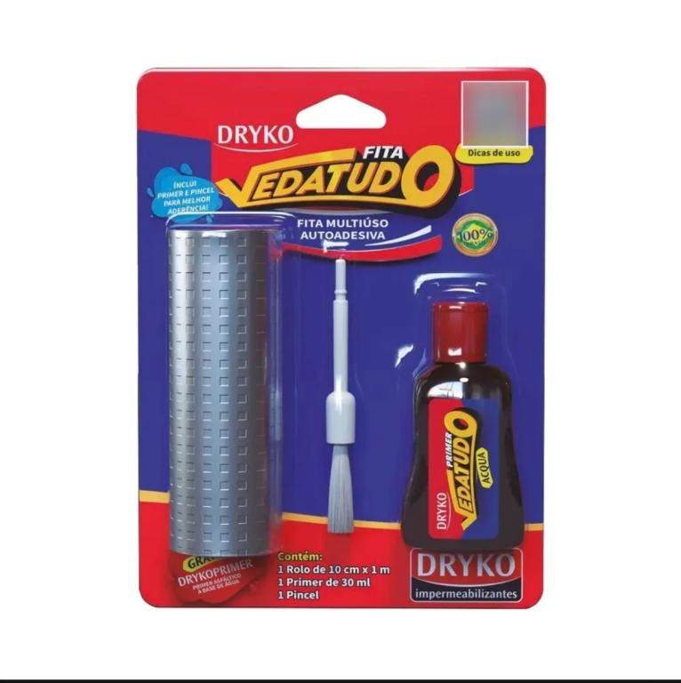 FITA ASFALTICA ADESIVA ALUMINIZADA 10CM X 1MT