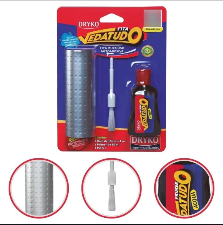 FITA ASFALTICA ADESIVA ALUMINIZADA 10CM X 1MT