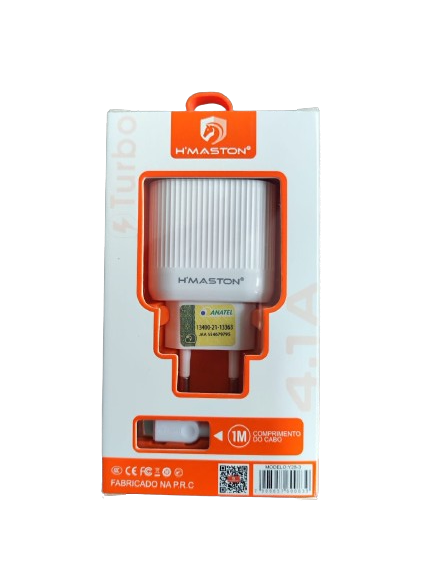 Carregador C/ Cabo Removivel Micro USB (V8) 4.1A