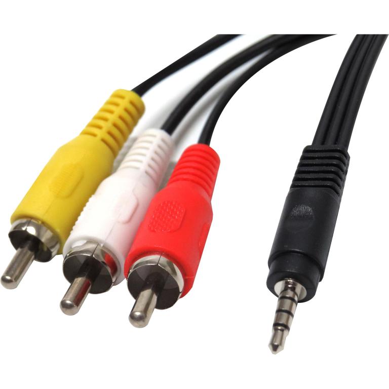 Cabo de Audio e Video P3 P/ RCA