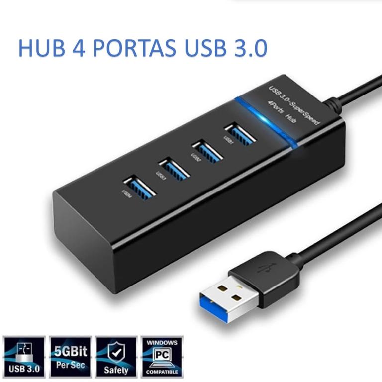 Hub USB 3.0 4 Portas