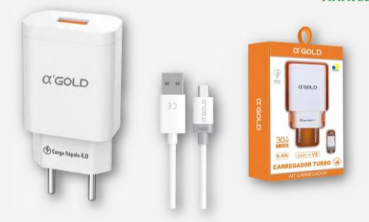 Carregador C/ Cabo Removivel Iphone 6.0A