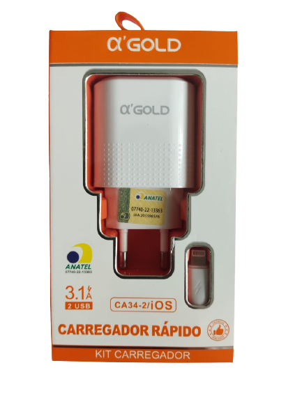 Carregador C/ Cabo Removivel Tipo C 3.1A