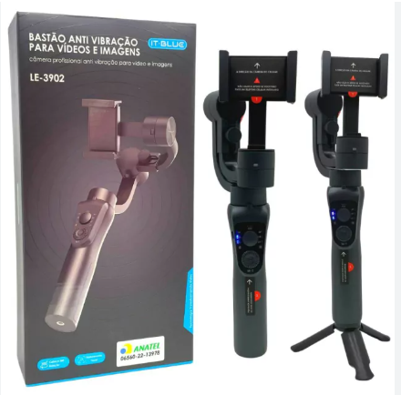Estabilizador de Imagem Gimbal 3 Eixos Celular Android e Iphone