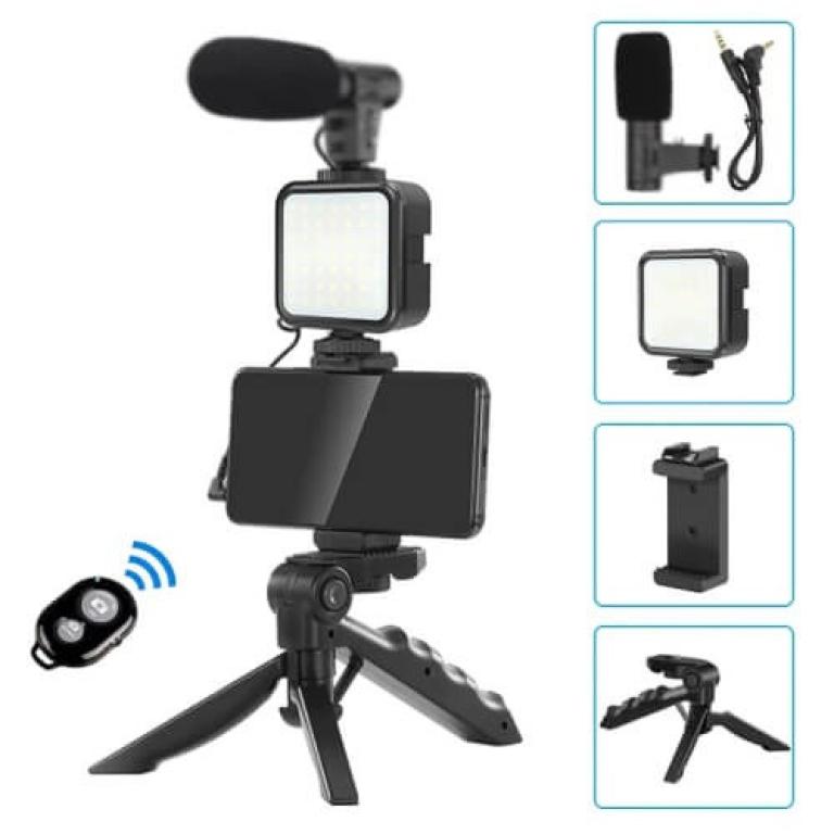 Suporte Universal Profissinal C/ MIC e LED P/ Celular