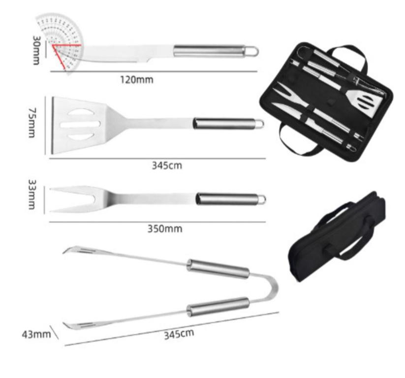 Kit Churrasco Com 5 Peças